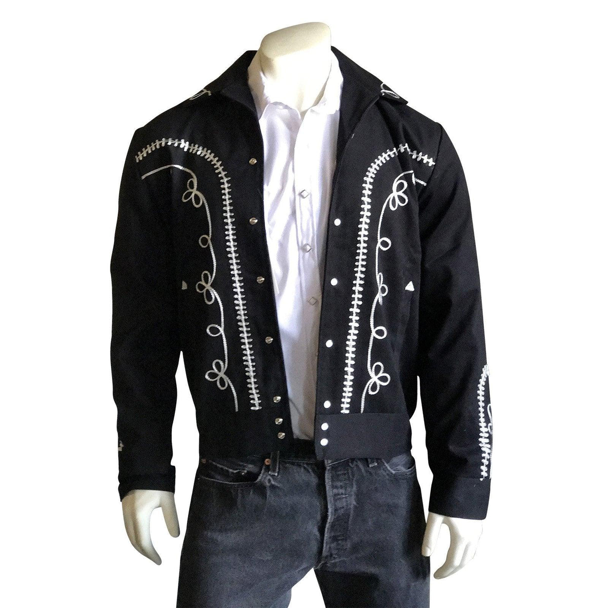 Rockmount Ranch Wear Mens Black Vintage Bolero Jacket - Flyclothing LLC
