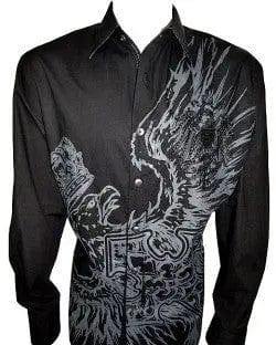 House of Lords Black Phoenix Shirt - Flyclothing LLC