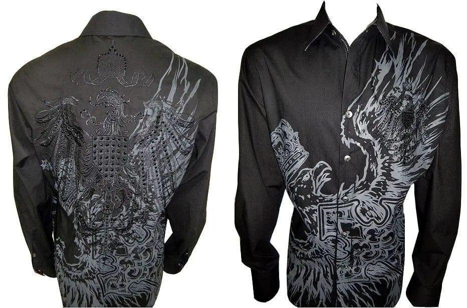 House of Lords Black Phoenix Shirt - Flyclothing LLC