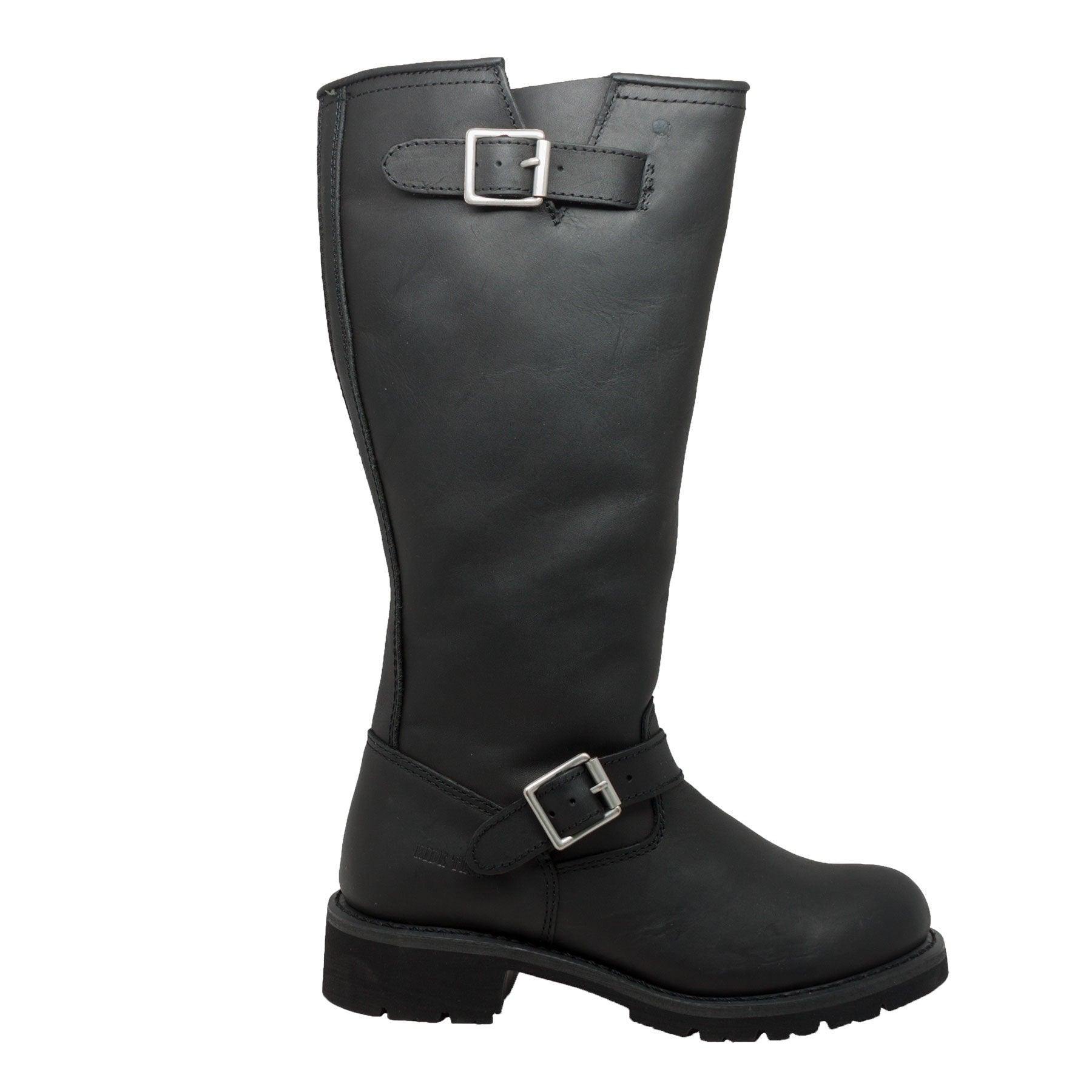RideTecs Men's 16" Engineer Biker Boot Black - RideTecs