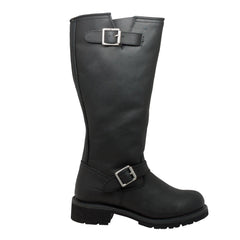 RideTecs Men's 16" Engineer Biker Boot Black - RideTecs