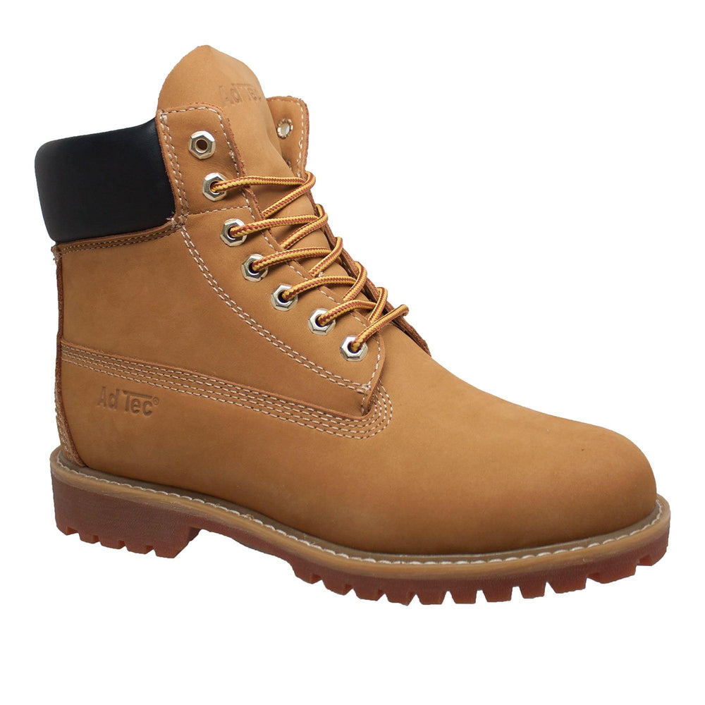 AdTec Women's 6" Waterproof Steel Toe Work Boot Tan - AdTec