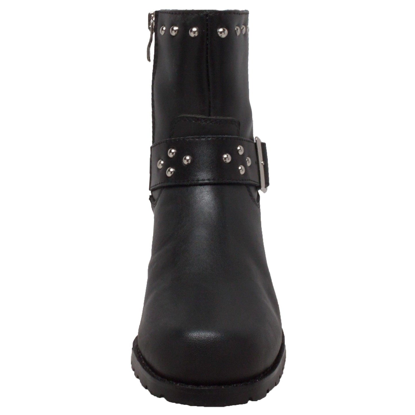 RideTecs Women's 6" Heeled Buckle Biker Boot Black - AdTec - Flyclothing LLC