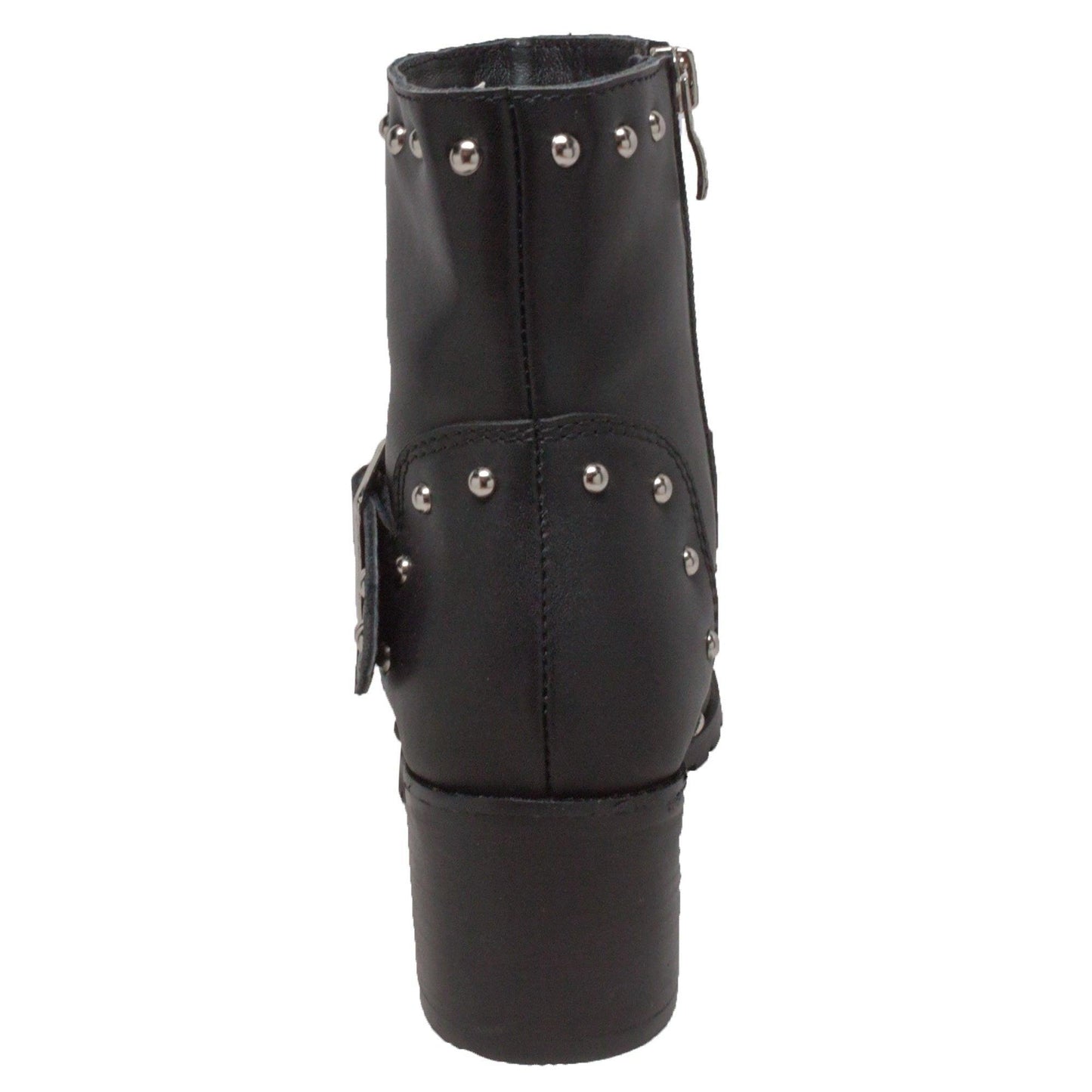 RideTecs Women's 6" Heeled Buckle Biker Boot Black - AdTec - Flyclothing LLC