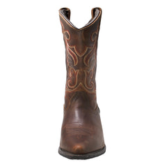 AdTec Women's 12" Full Grain Oiled Leather Western Boots Brown - Flyclothing LLC