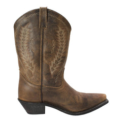 AdTec Women's 11" Crazy Horse Western Point Toe Boots Brown - Flyclothing LLC