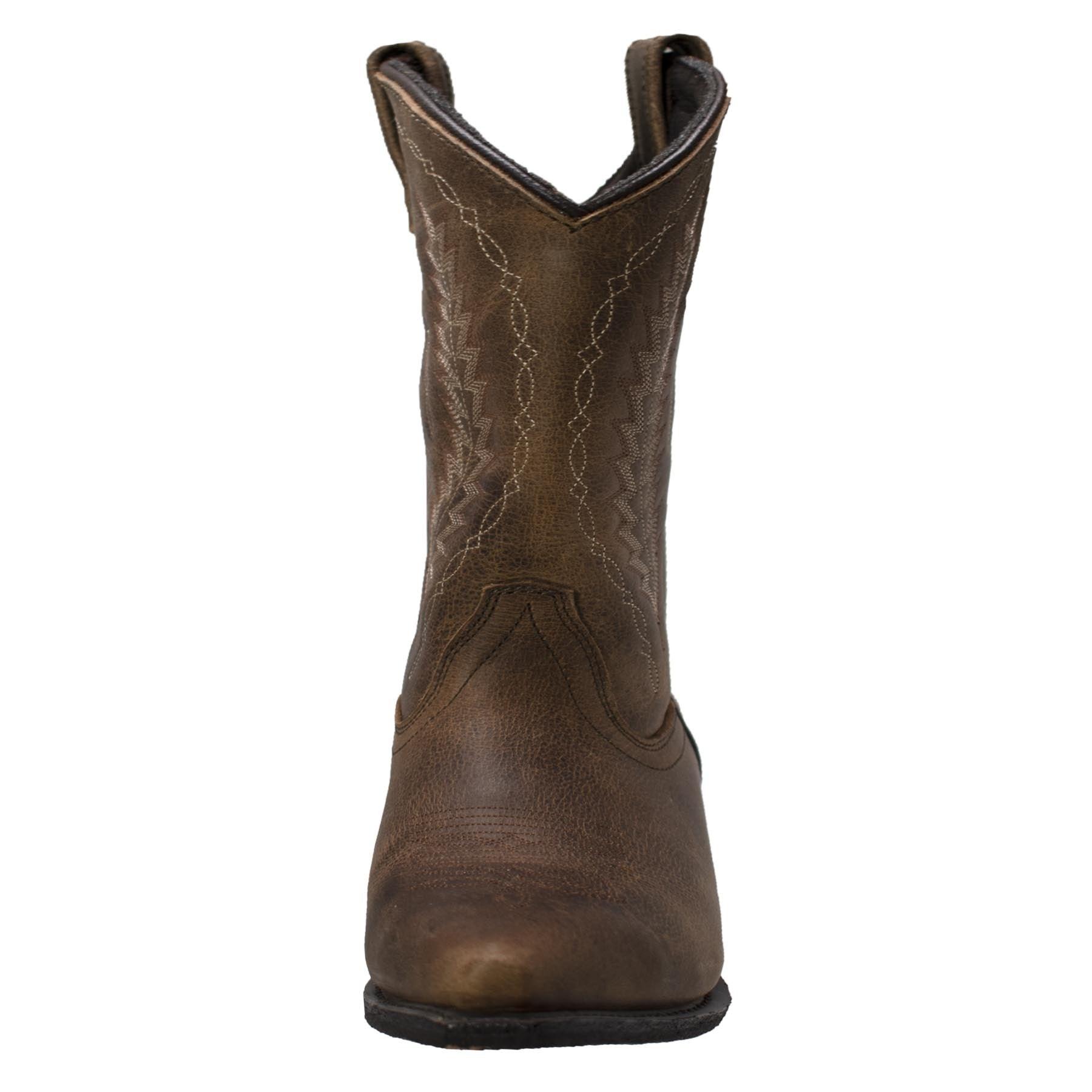 AdTec Women's 11" Crazy Horse Western Point Toe Boots Brown - Flyclothing LLC