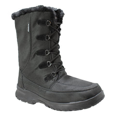 FreeShield Women's Waterproof Nylon Upper Winter Boot with Suede Trim Black - Flyclothing LLC