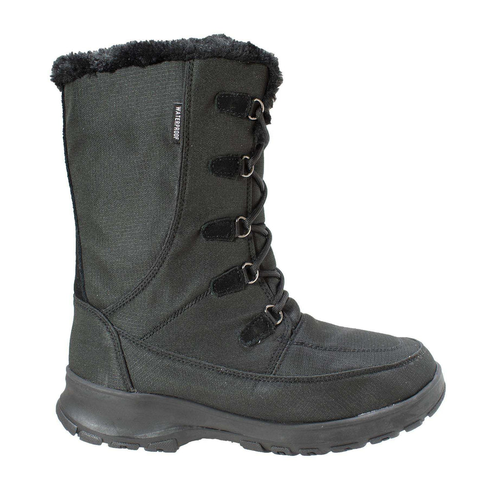 FreeShield Women's Waterproof Nylon Upper Winter Boot with Suede Trim Black - AdTec - Flyclothing LLC