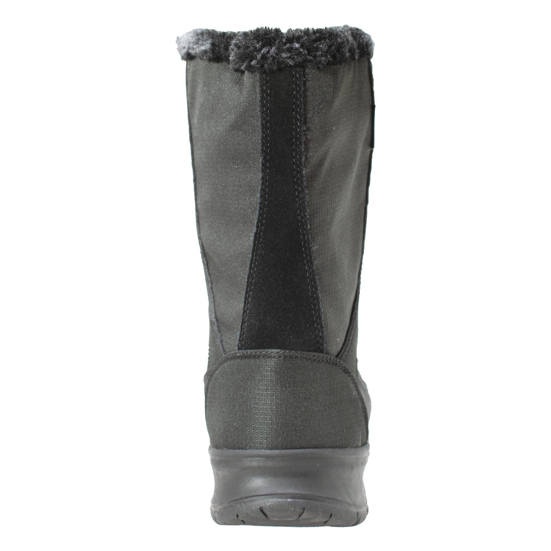 FreeShield Women's Waterproof Nylon Upper Winter Boot with Suede Trim Black - Flyclothing LLC