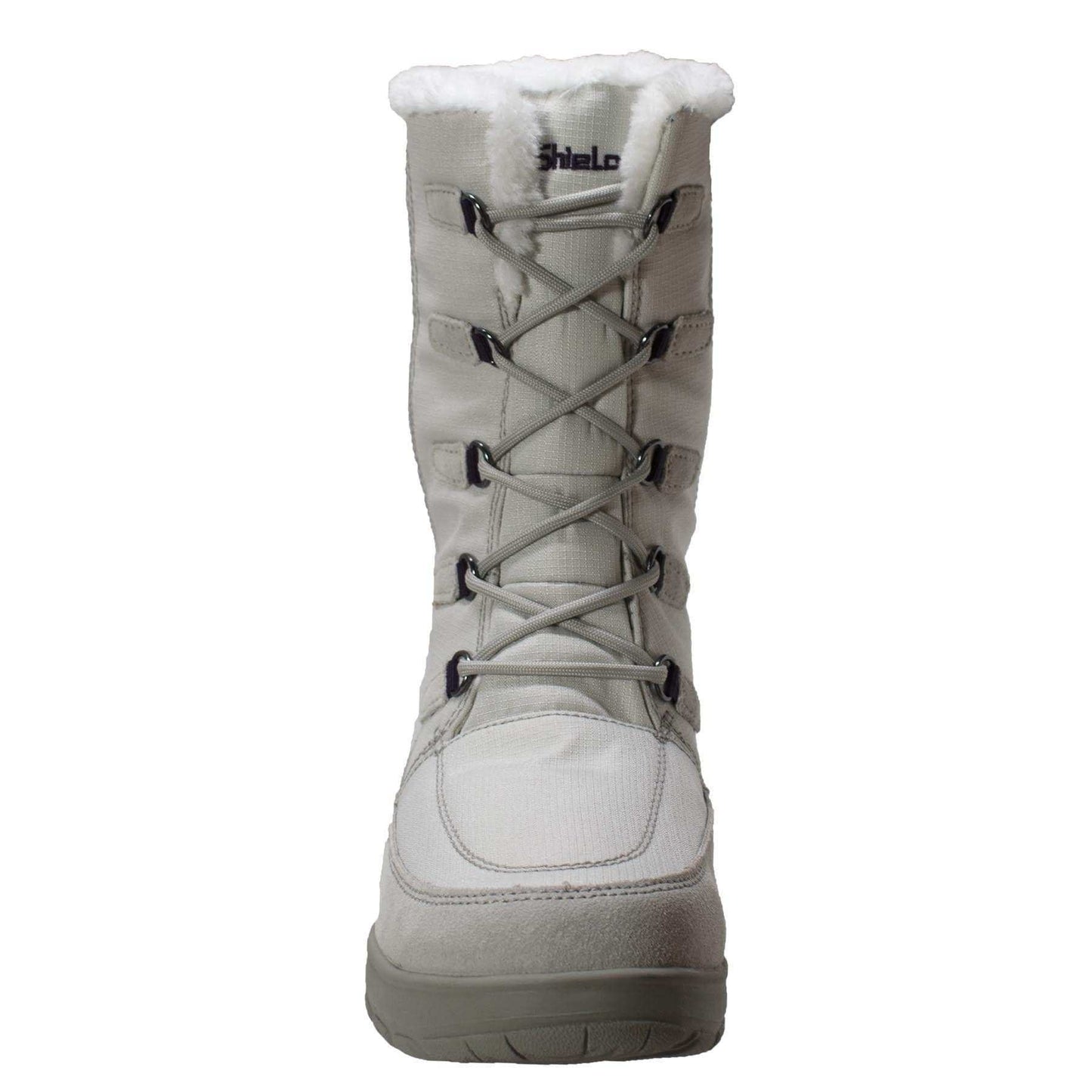 FreeShield Women's Waterproof Nylon Upper Winter Boot with Suede Trim White - AdTec - Flyclothing LLC