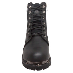 RideTecs Men's 6" Reflective Double Zipper Biker Black - RideTecs