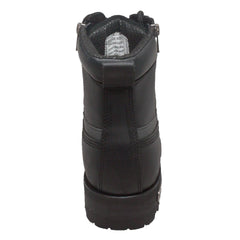 RideTecs Men's 6" Reflective Double Zipper Biker Black - RideTecs