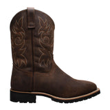 AdTec Men's 12" Steel Toe Work Western Brown - AdTec