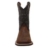 AdTec Men's 12" Work Western Square Toe Black/Brown - AdTec - Flyclothing LLC