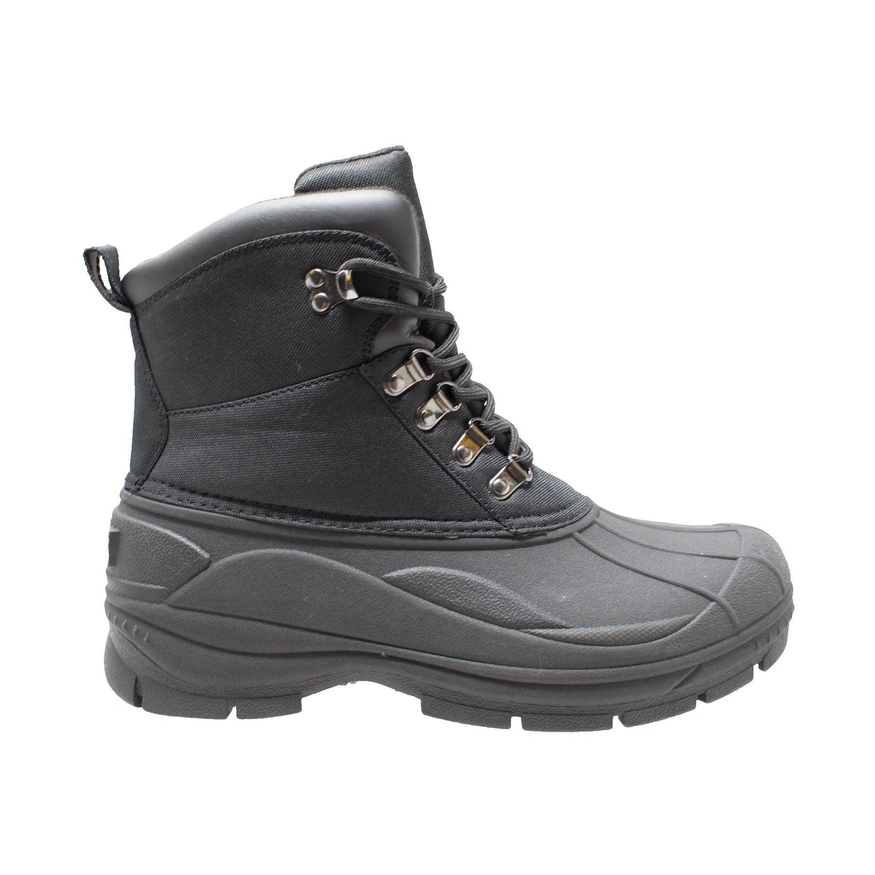 Winter Tecs Men's Durable Nylon Winter Boots Lace Black - Flyclothing LLC