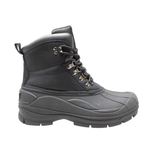 Winter Tecs Men's Durable Nylon Winter Boots Lace Black - Flyclothing LLC