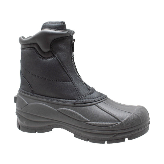 Winter Tecs Men's Durable Nylon Winter Boots Zipper Black - Flyclothing LLC