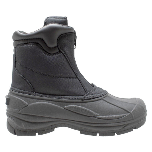 Winter Tecs Men's Durable Nylon Winter Boots Zipper Black - Flyclothing LLC
