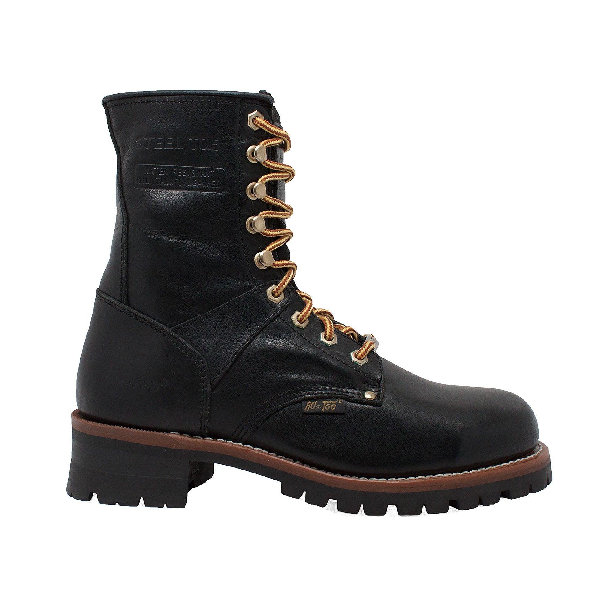 AdTec Men's 9" Waterproof Steel Toe Logger Black - AdTec - Flyclothing LLC