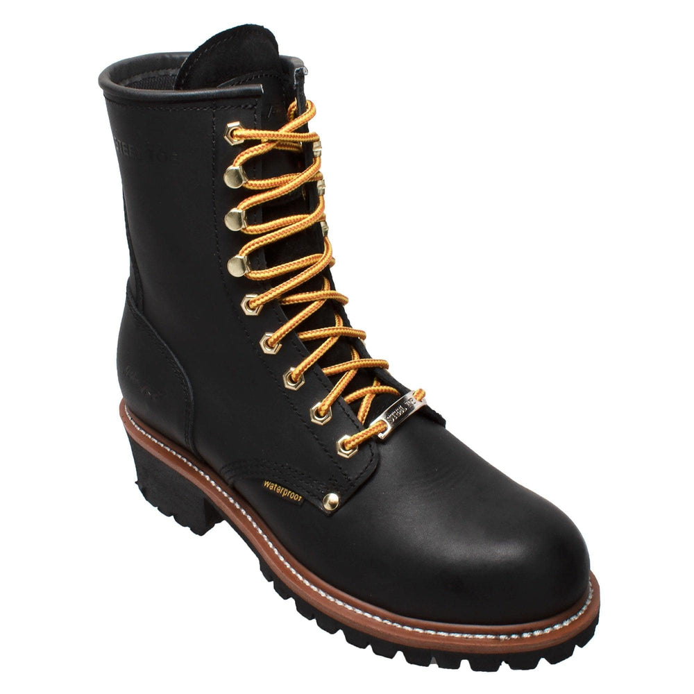 AdTec Men's 9" Waterproof Logger Black - AdTec