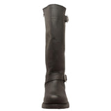 RideTecs Men's 16" Engineer Zipper Biker Boot Black - RideTecs