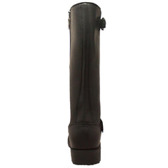 RideTecs Men's 16" Engineer Zipper Biker Boot Black - RideTecs