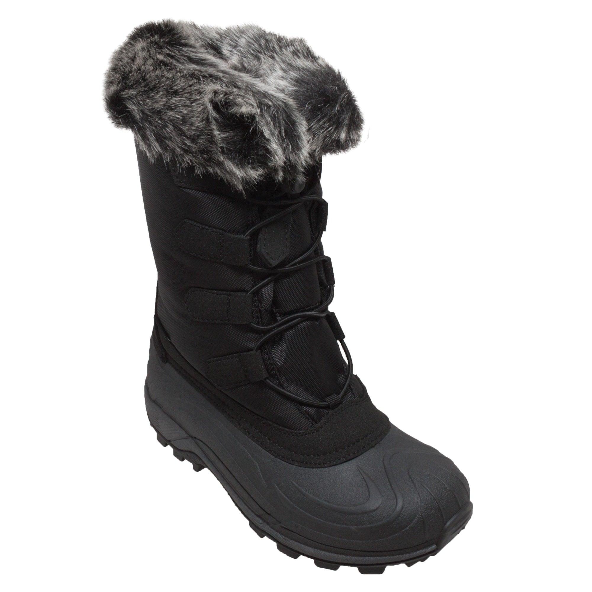 Winter Tecs Women's Nylon Winter Boots Black - Flyclothing LLC