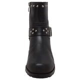 RideTecs Women's 6" Heeled Buckle Biker Boot Black - AdTec - Flyclothing LLC