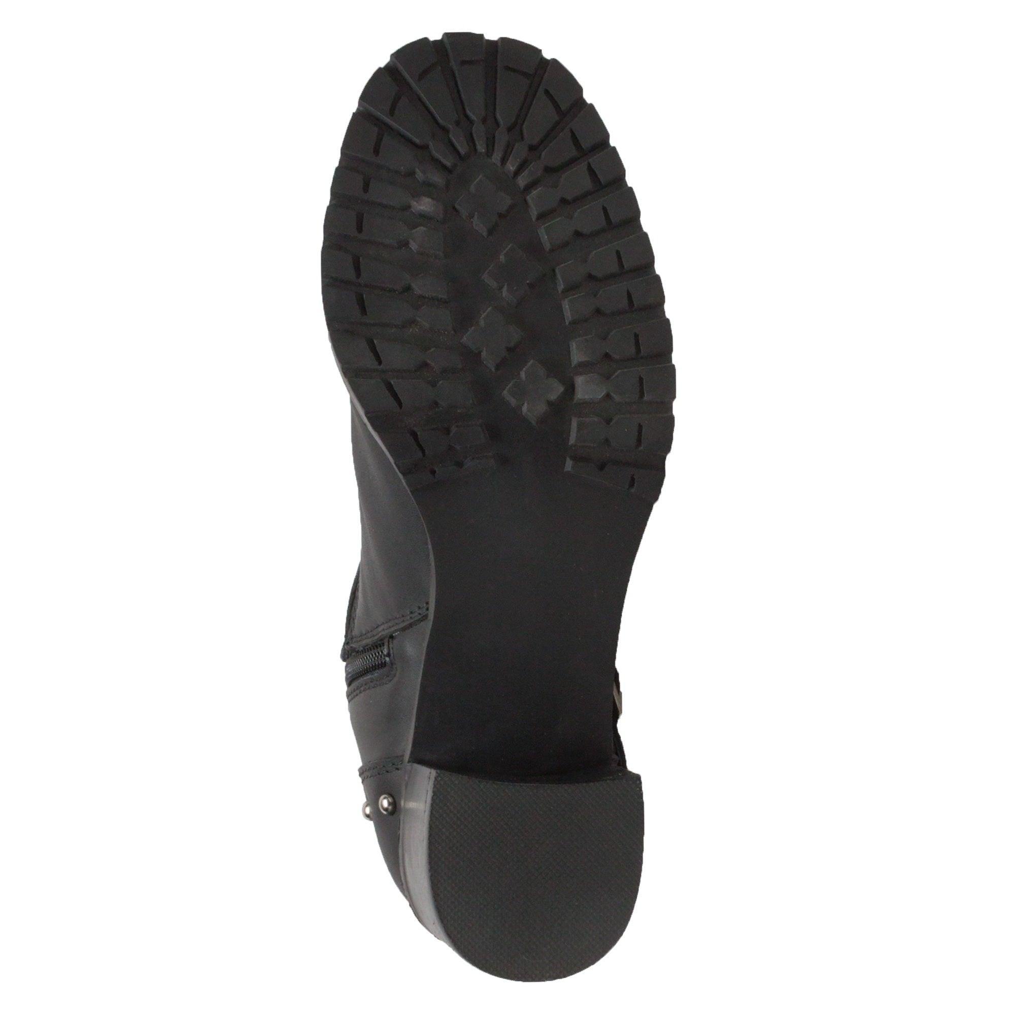 RideTecs Women's 6" Heeled Buckle Biker Boot Black - AdTec - Flyclothing LLC