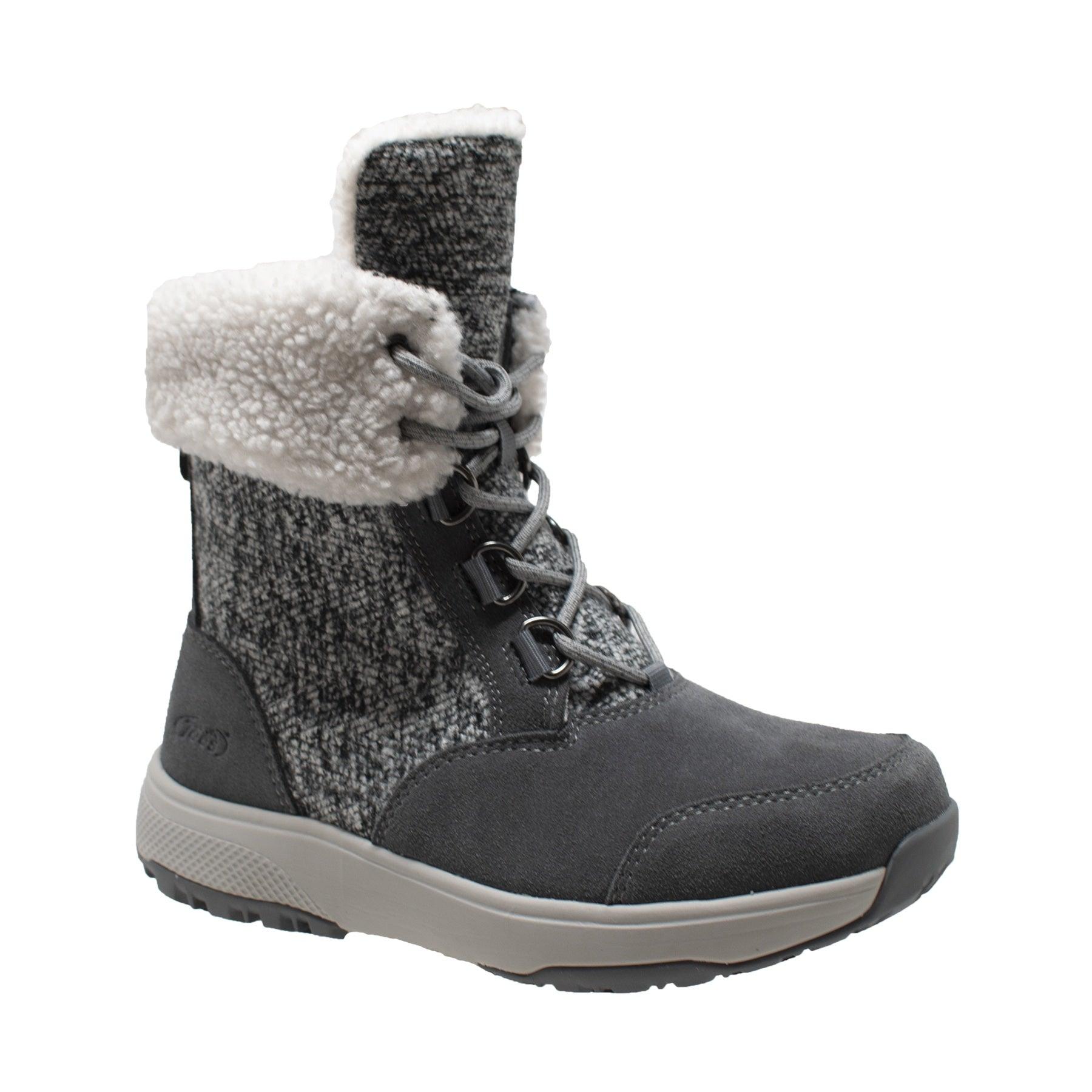 Winter Tecs Women's Microfleece Lace Winter Boot Grey - Flyclothing LLC