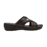 YFM Women's Low Heel Slip On Sandal Black - Rocsoc