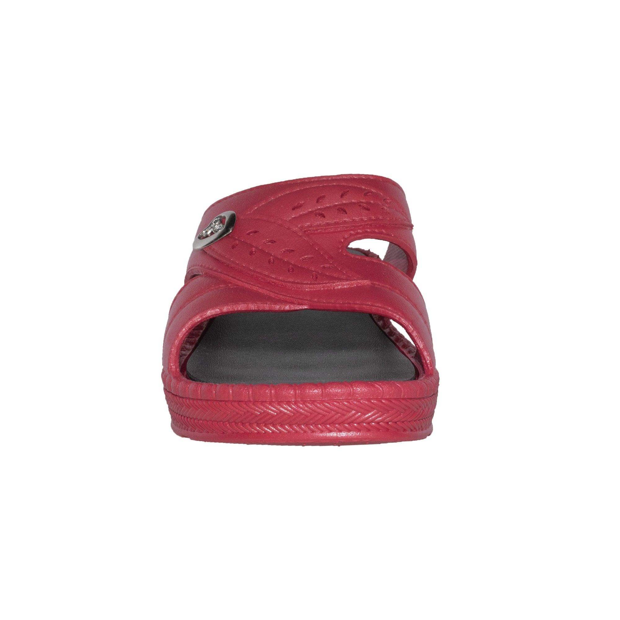 YFM Women's Low Heel Slip On Sandal Red - Rocsoc - Flyclothing LLC