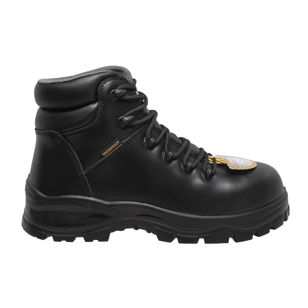 AdTec Women's 6" Waterproof Cap Toe Work Boot Black - AdTec