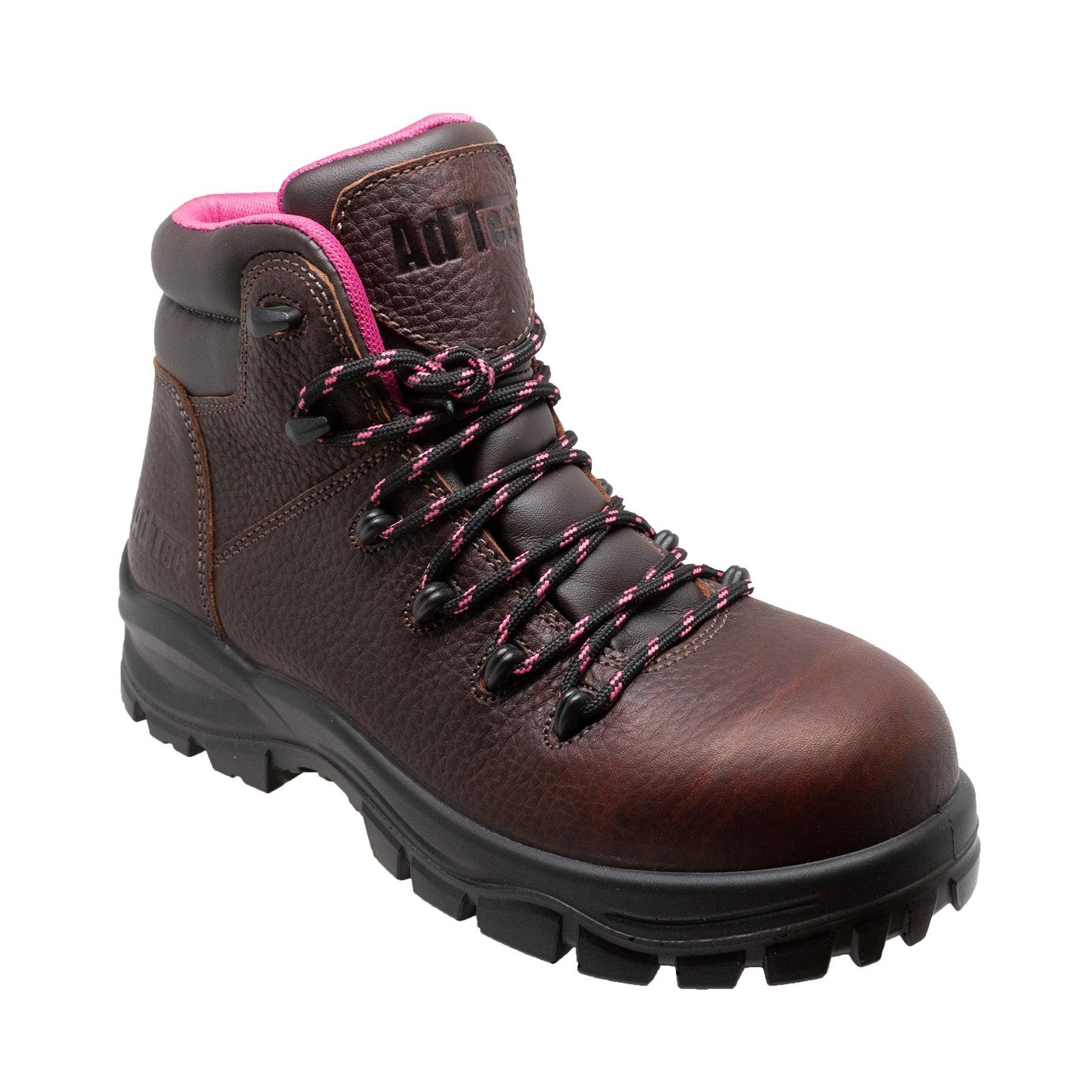 AdTec Women's 6" Waterproof Cap Toe Work Boot Brown - Flyclothing LLC