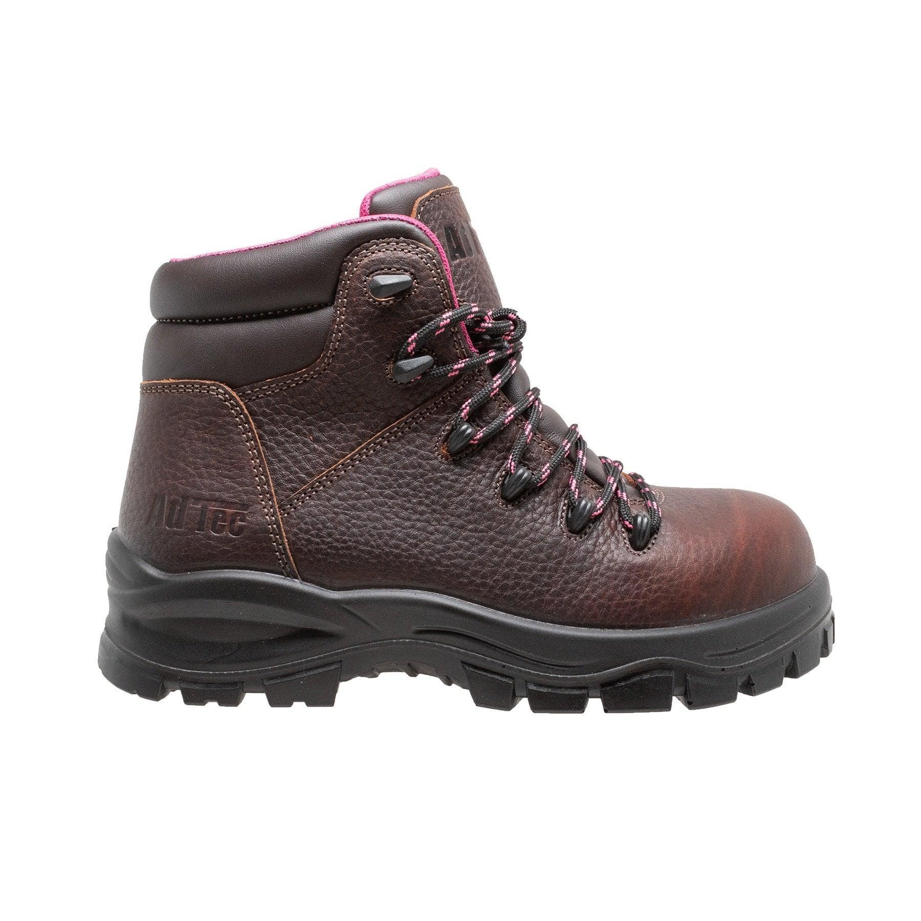 AdTec Women's 6" Waterproof Cap Toe Work Boot Brown - AdTec