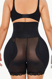 Full Size Lace Trim Pull-On Lifting Shaping Shorts - Trendsi