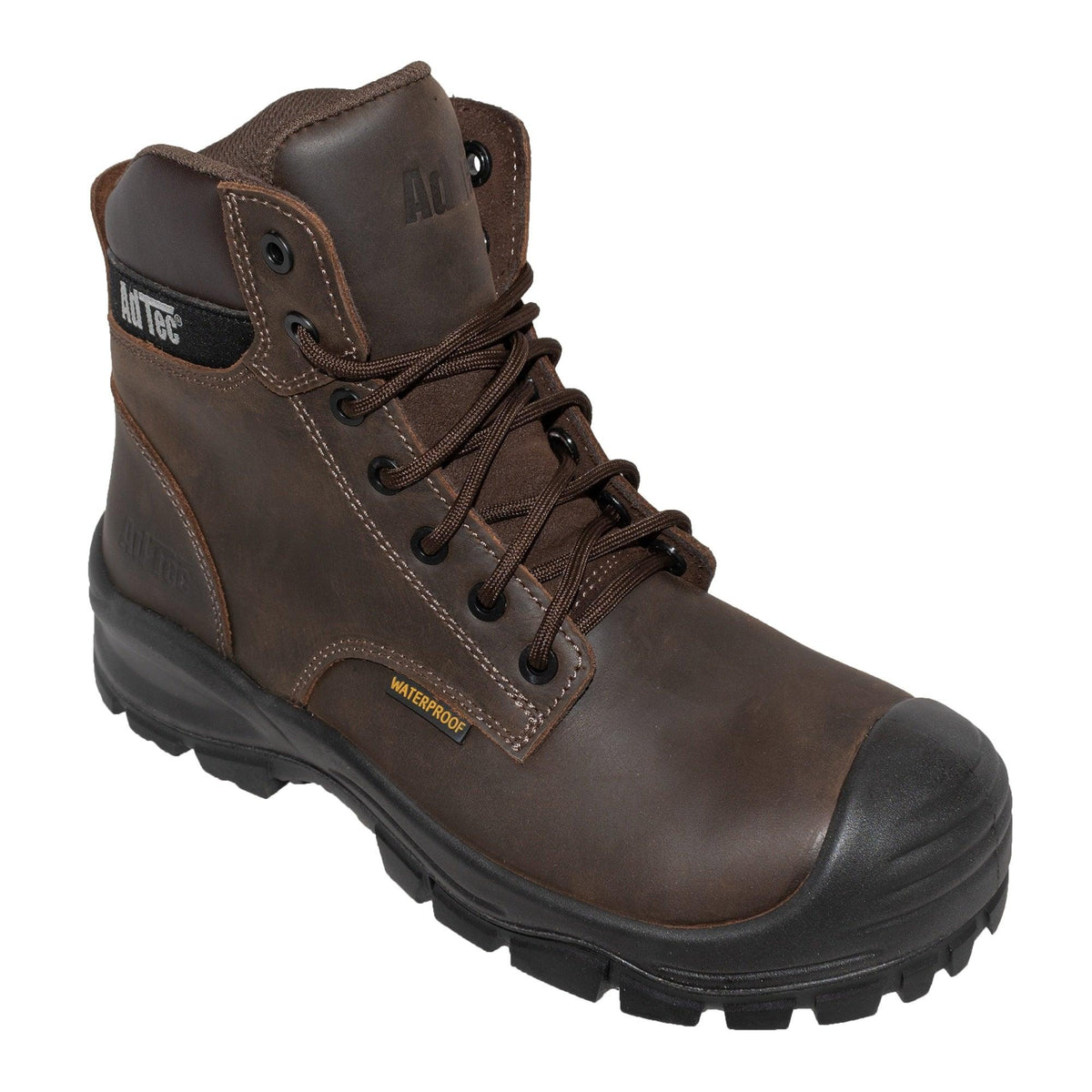 AdTec Men 6" Waterproof Composite Toe Work Boot Brown - Flyclothing LLC