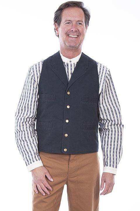 Scully BLACK CANVAS VEST - Scully Leather - Flyclothing LLC