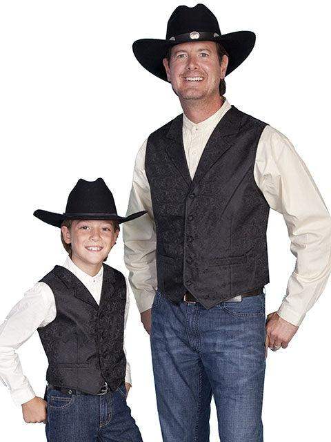 Scully BLACK KIDS PAISLEY VEST - Scully Leather - Flyclothing LLC