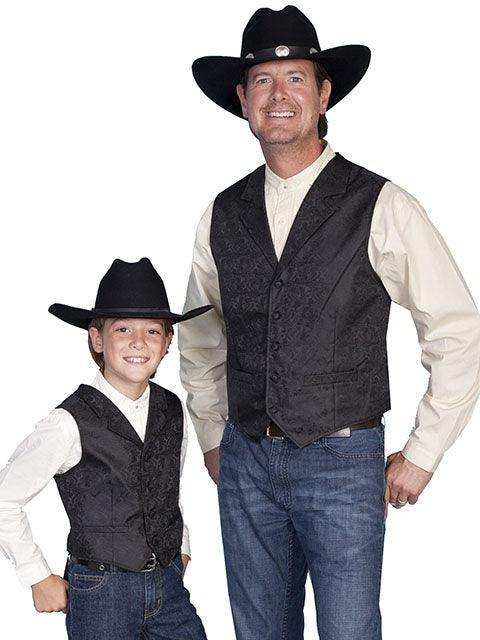 Scully BLACK KIDS PAISLEY VEST - Scully Leather - Flyclothing LLC
