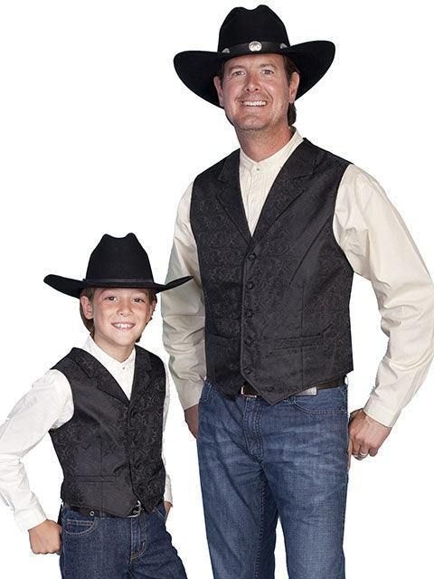 Scully BLACK KIDS PAISLEY VEST - Flyclothing LLC