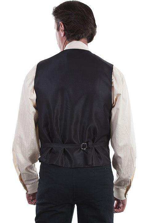 Scully BLACK NO LAPEL PAISLEY VEST - Scully Leather - Flyclothing LLC