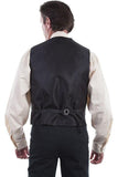 Scully BROWN NO LAPEL PAISLEY VEST - Scully Leather