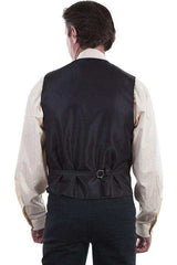 Scully BLACK NO LAPEL PAISLEY VEST - Scully Leather - Flyclothing LLC