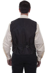 Scully RED NO LAPEL PAISLEY VEST - Scully Leather
