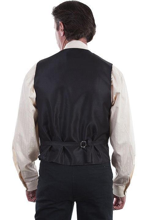Scully BLACK NO LAPEL PAISLEY VEST - Scully Leather