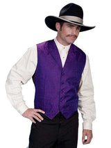 Scully PURPLE PAISLEY VEST - Scully Leather - Flyclothing LLC