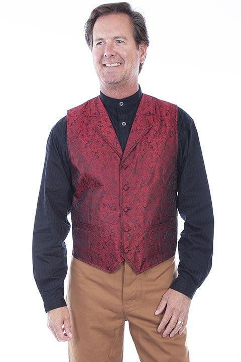 Scully RED PAISLEY VEST - Scully Leather