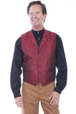 Scully RED PAISLEY VEST - Scully Leather
